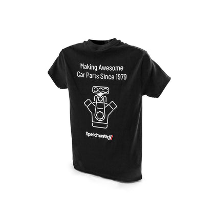 Speedmaster Engine Black Cotton T-Shirt