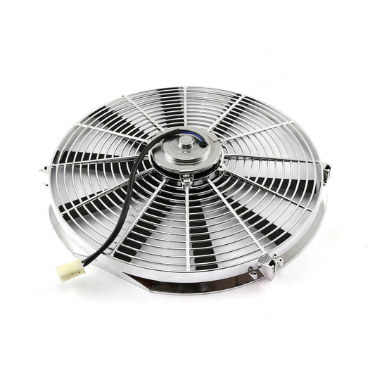16" Reversable 12V Radiator Electric Thermo Fan Chrome