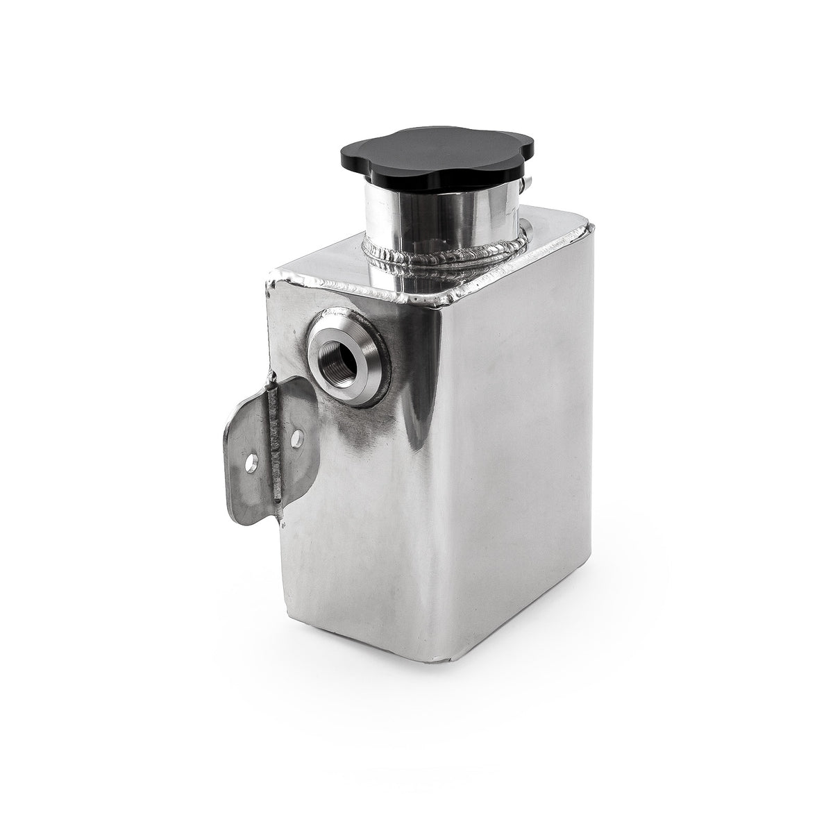 Universal Aluminum Fabricated Coolant Expansion Tank Polished With Billet Neck