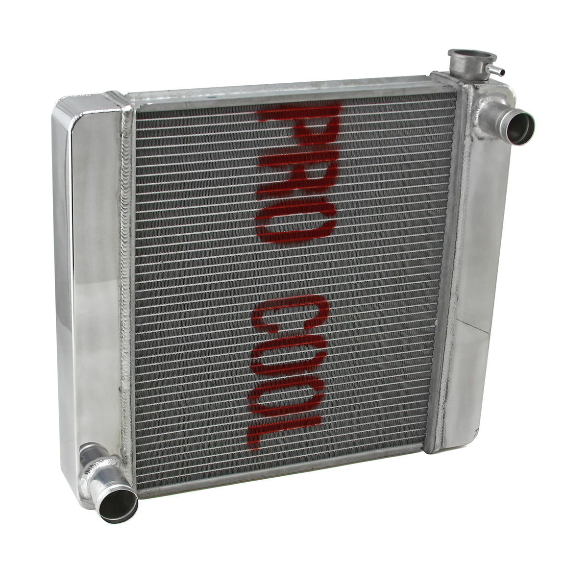 Ford Mopar 28x19x2.2 Aluminum Radiator (TR-BL O/Lets) Polished