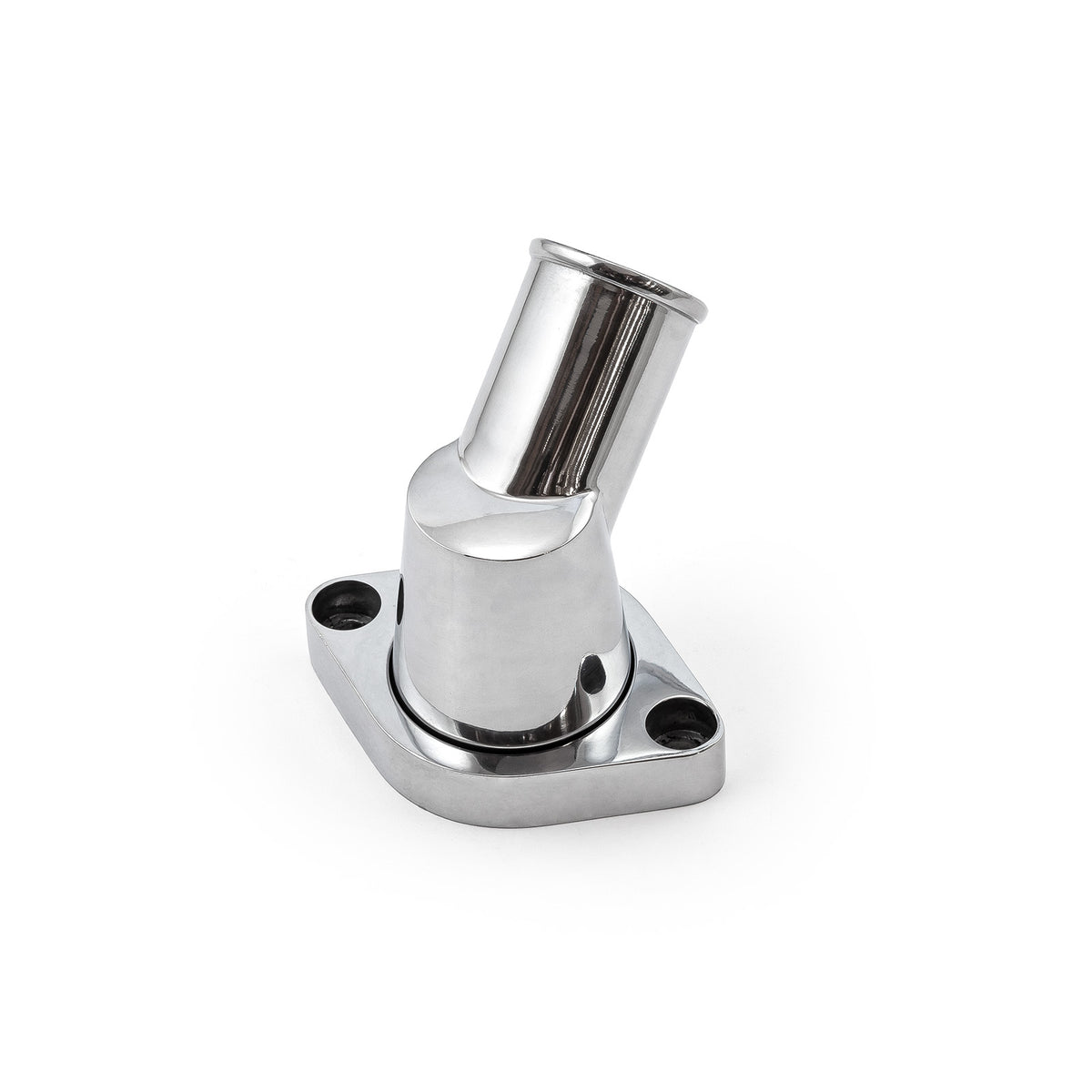 Chevy SBC 350 45 Degree Swivel Aluminum Thermostat Housing Water Neck Polished