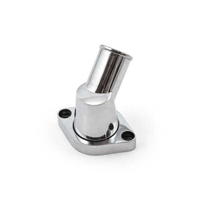 Chevy SBC 350 45 Degree Swivel Aluminum Thermostat Housing Water Neck Polished