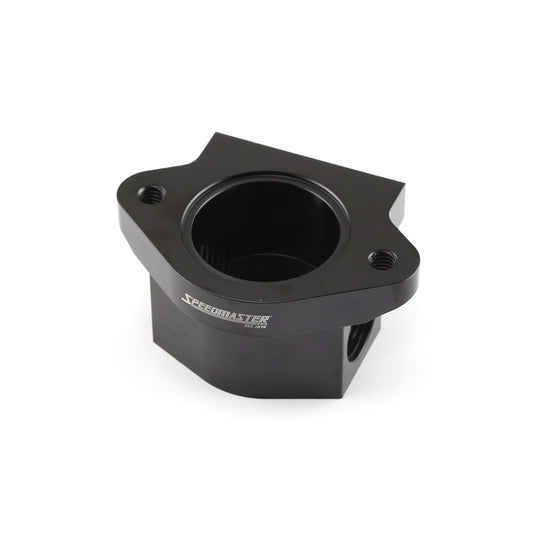 Remote 0 Degree Billet Aluminum Thermostat Housing Water Neck Black