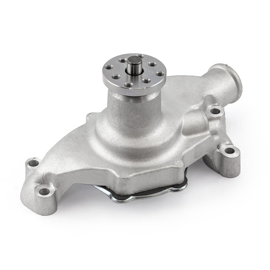 Chevy SBC 350 High Volume Aluminum Short Water Pump w/o Heater Port [Satin]