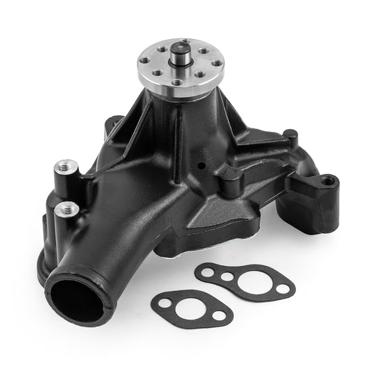 Chevy SBC 350 High Volume Aluminum Long Water Pump [Black]