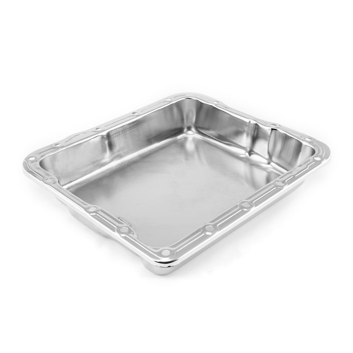 Turbo 700R4 Deep Transmission Oil Pan Chrome (With Oil Drain)
