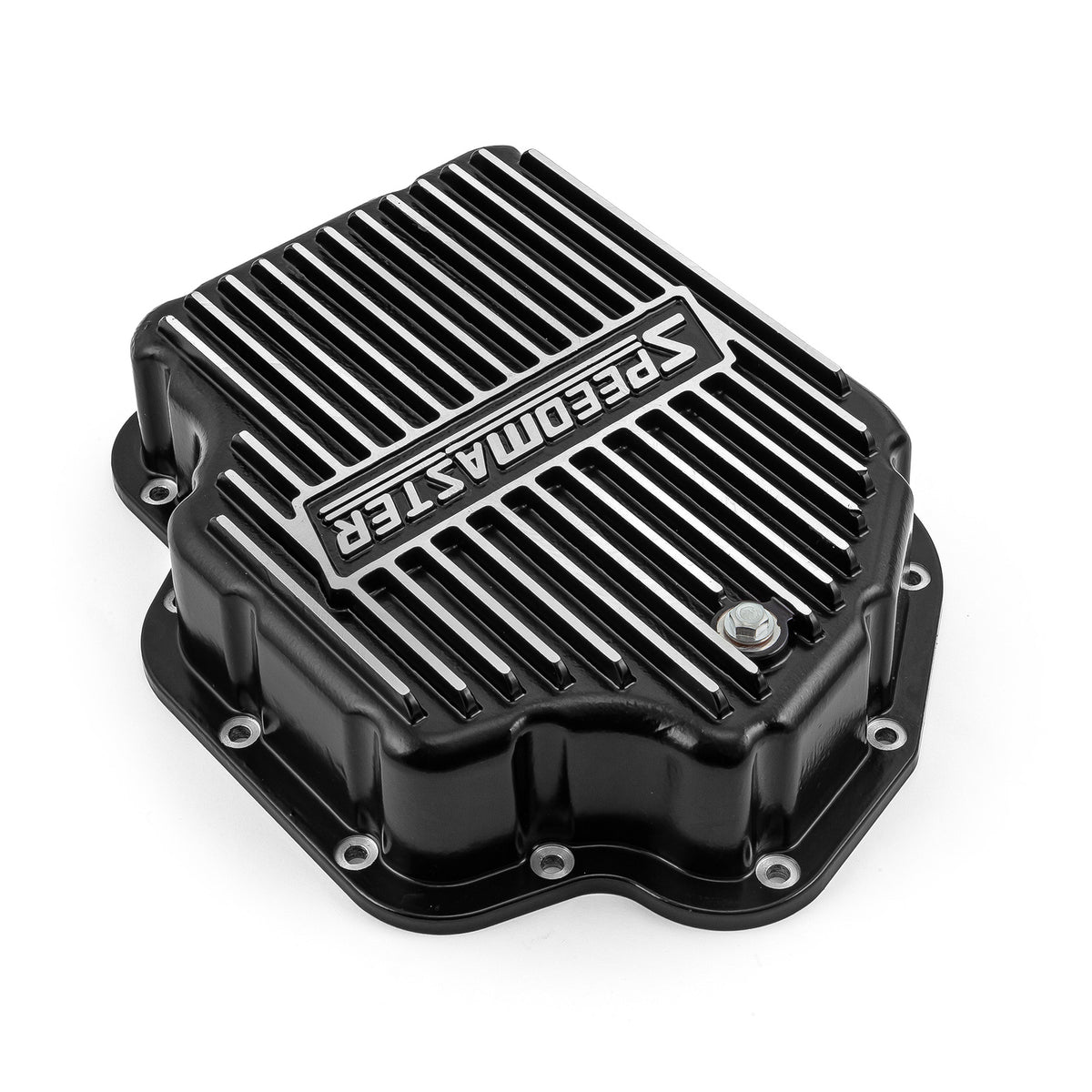 Turbo 400 TH400 Aluminum High Volume Transmission Oil Pan Cast Finned Black