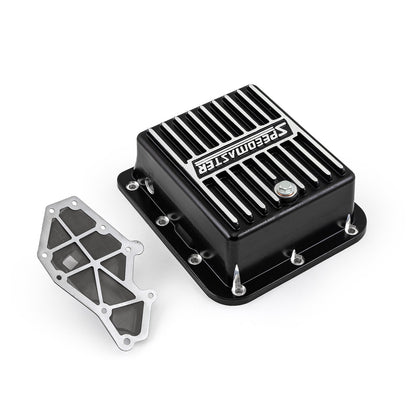 Ford C4 High Volume Transmission Oil Pan Cast Aluminum Finned Black [2qt]