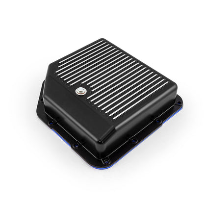 GM Turbo TH350 Finned Black Extra Capacity Aluminum Transmission Oil Pan