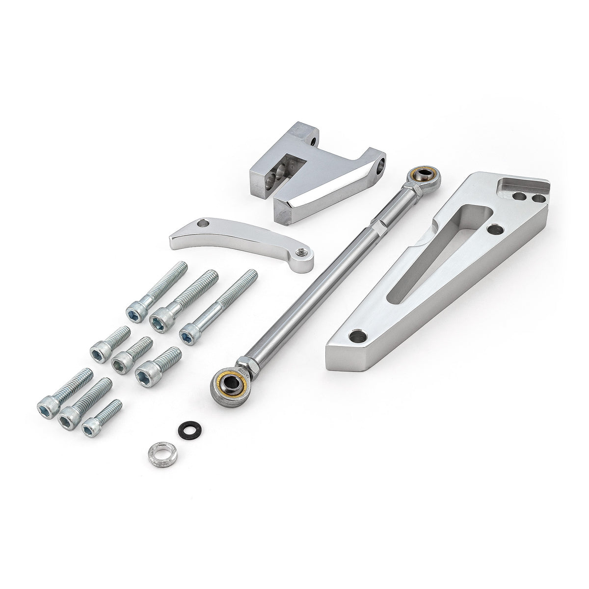 Chevy BBC 454 Short Water Pump SWP Aluminum Alternator Bracket Kit Polished