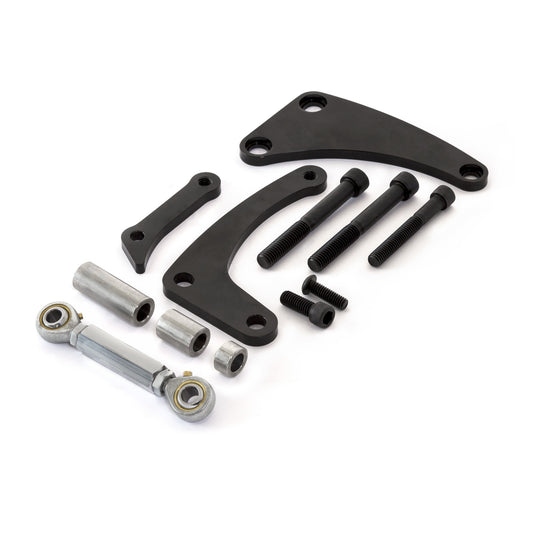Chevy SBC 350 Short Water Pump Swp Aluminum Alternator Bracket Kit Black
