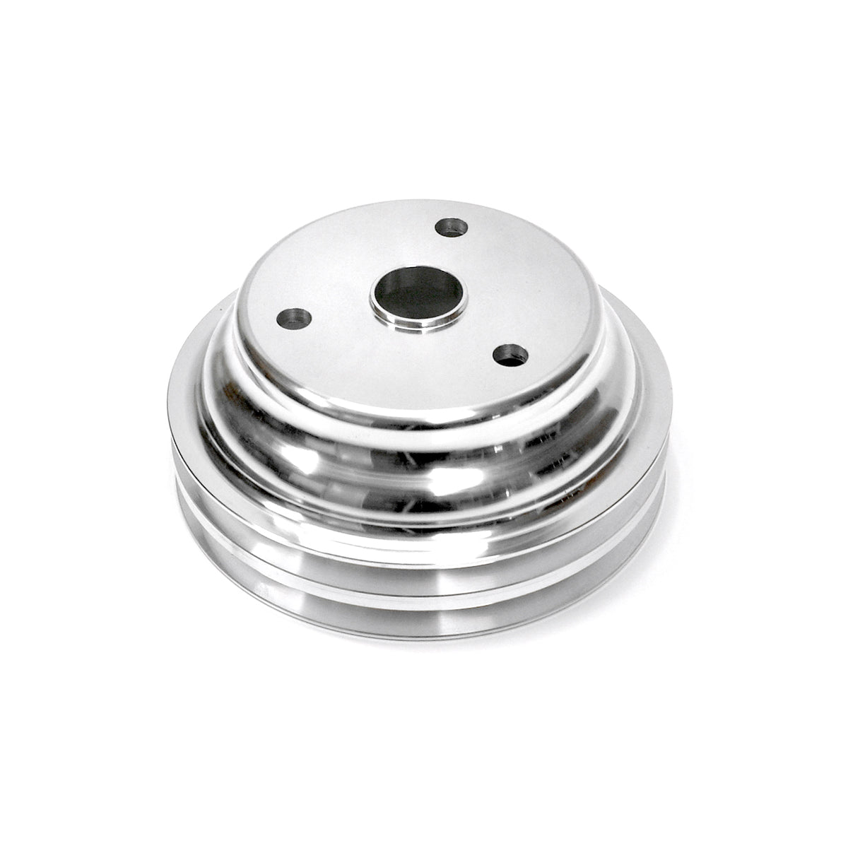 Chevy SBC 350 Billet Aluminum Long Water Pump Lwp 2 Groove Crank Pulley