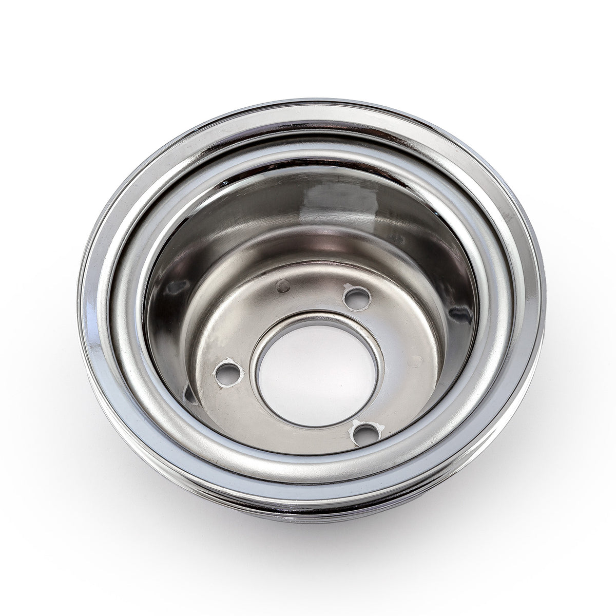Chevy BBC 454 Steel Long Water Pump Lwp 3 Groove Crank Pulley Chrome