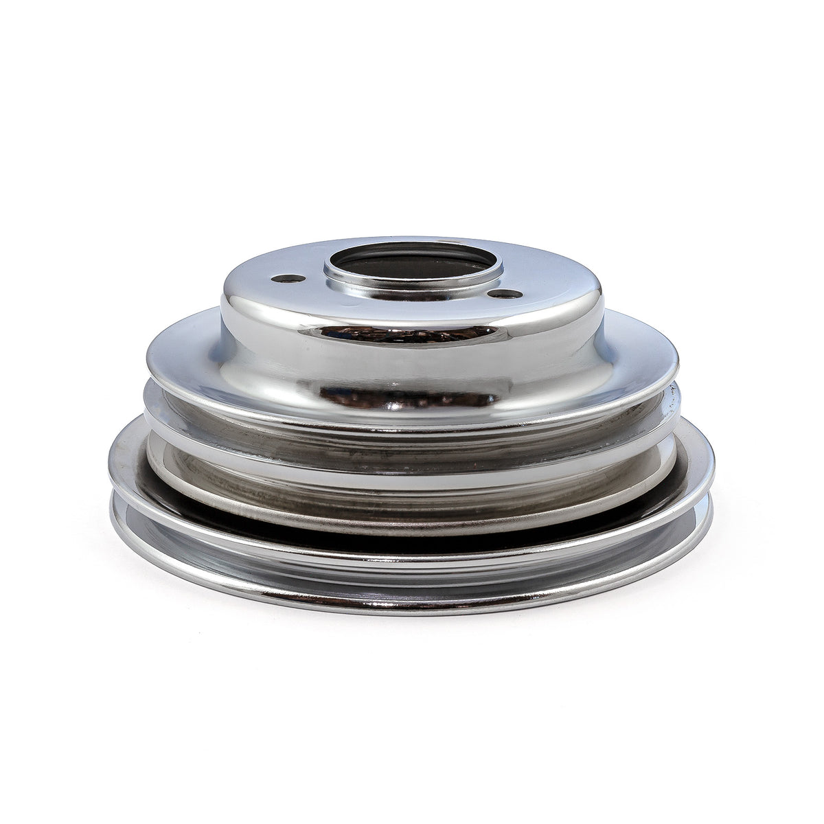 Chevy BBC 454 Steel Long Water Pump Lwp 3 Groove Crank Pulley Chrome