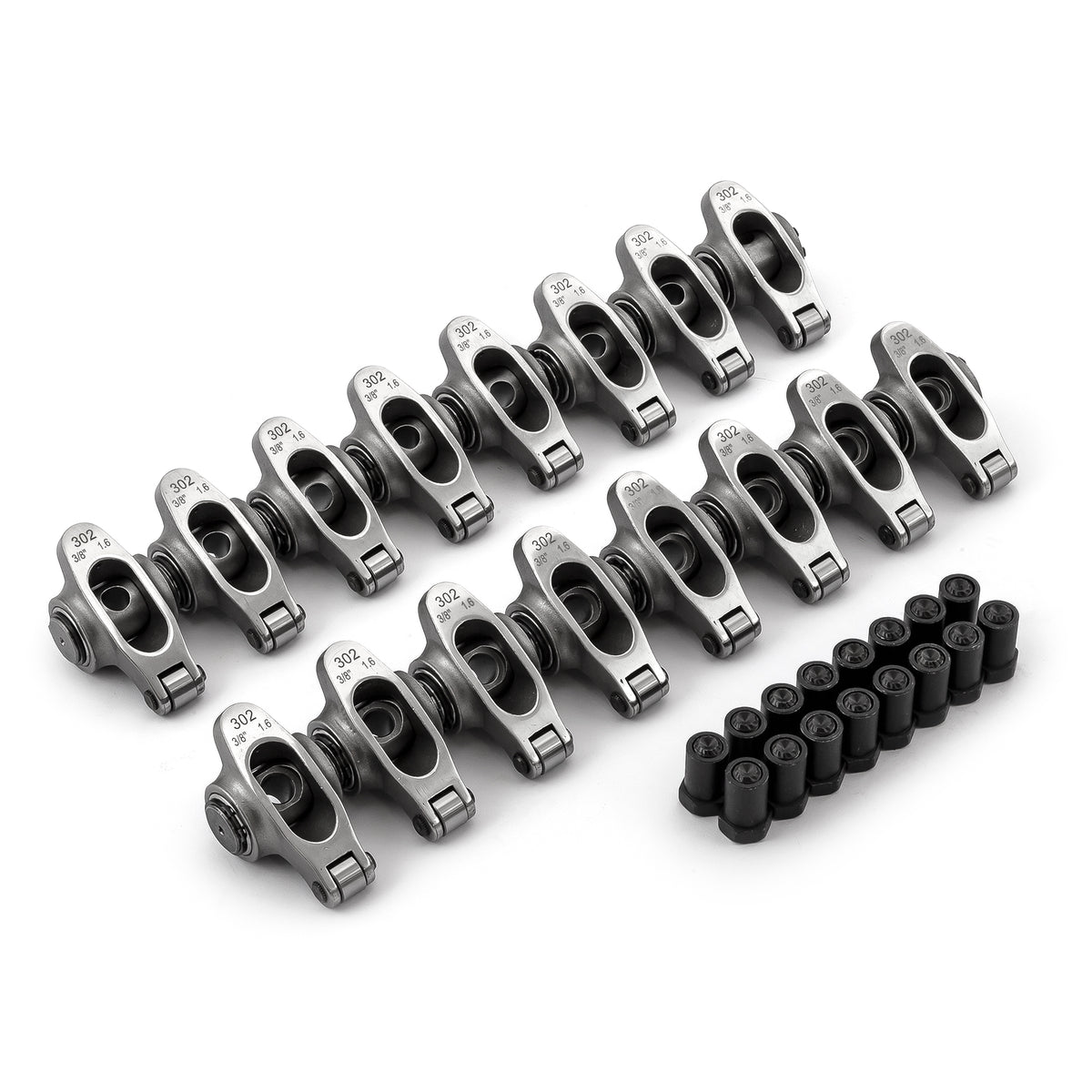 Ford SB 289 302 351 Windsor 1.6 3/8" Stainless Steel Roller Rocker Arm Set