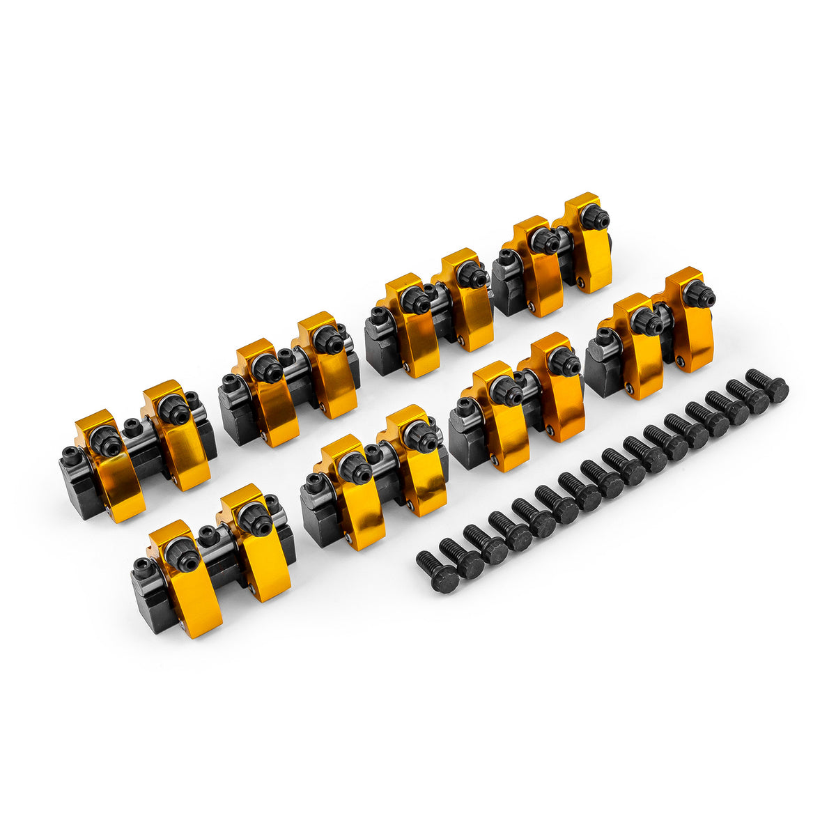 Chevy SBC 350 1.6 Ratio Alum. Shaft Mount Roller Rocker Arm Set (Zero Offset)