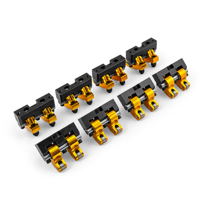 Chevy SBC 350 1.6 Ratio Alum. Shaft Mount Roller Rocker Arm Set (Zero Offset)