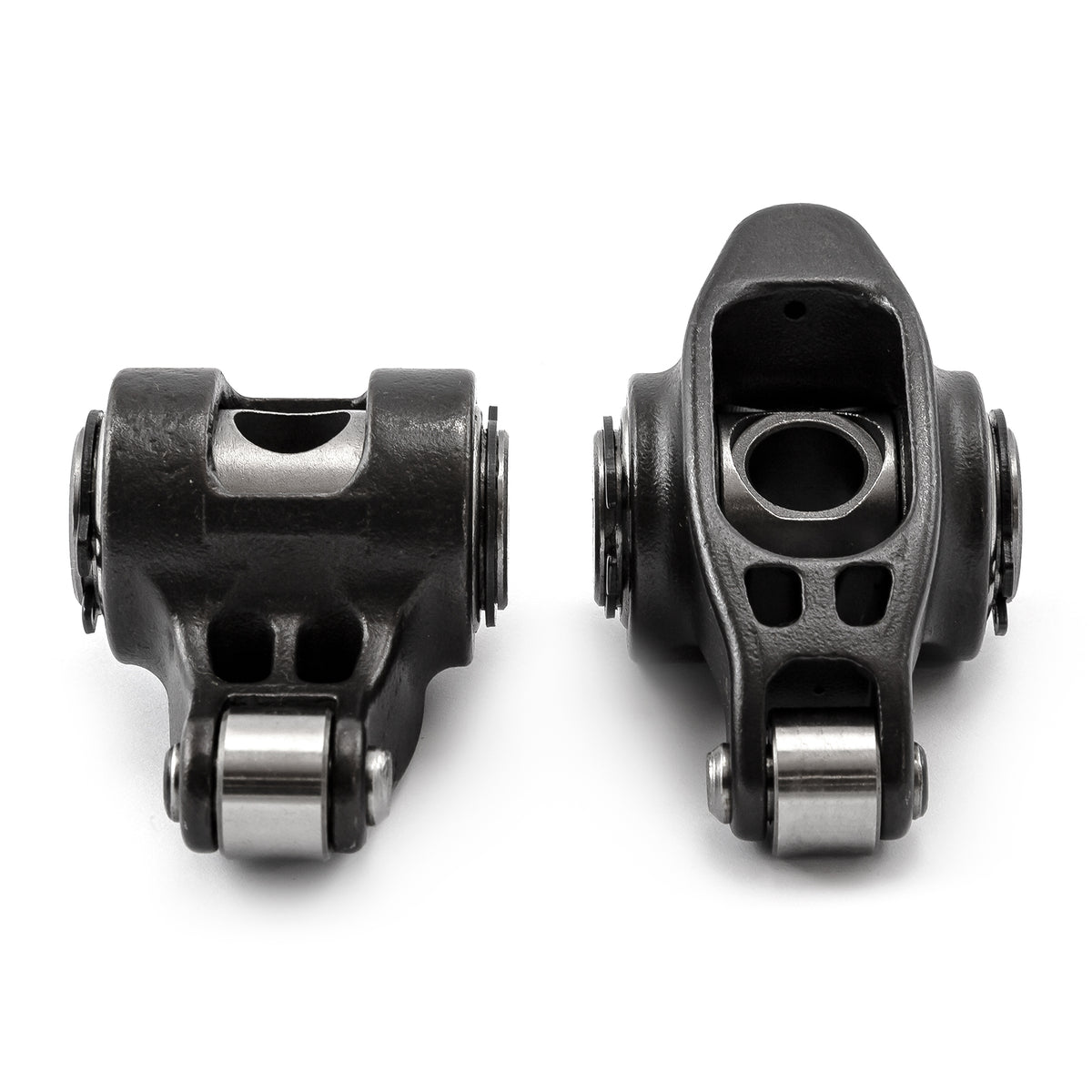 Chevy SBC 350 1.6 Ratio 7/16" Ultra Black Chromoly Roller Rocker Arms Set