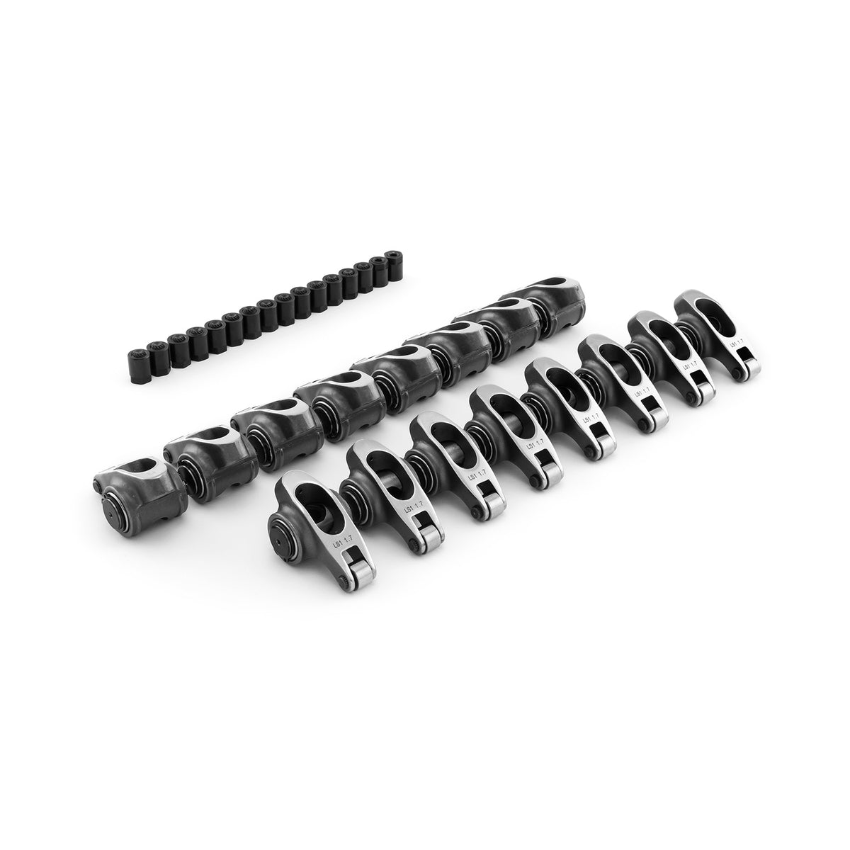 Chevy GM LS1 LS2 LS6 1.7 Ratio Stainless Steel Roller Rocker Arm Set Stud Mount