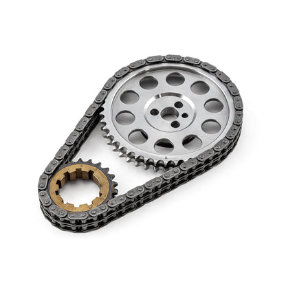 Chevy GM LS1 LS2 LS6 Double Roller 9 Keyway Billet Steel Timing Chain Kit
