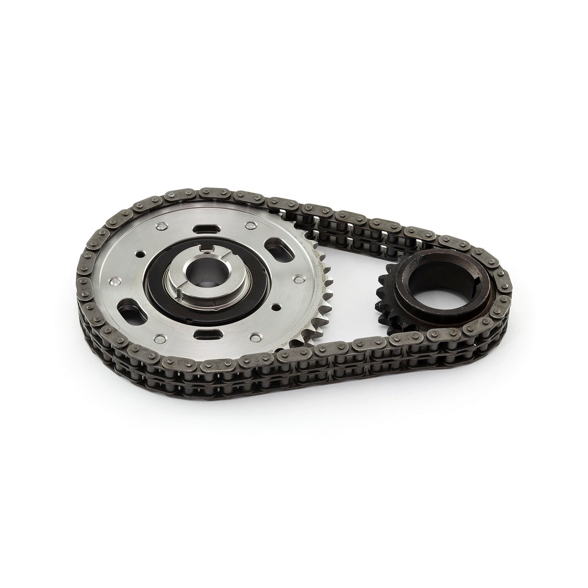 Ford SB 289 302 Double Roller 2pc Adj Billet Steel Timing Chain Kit
