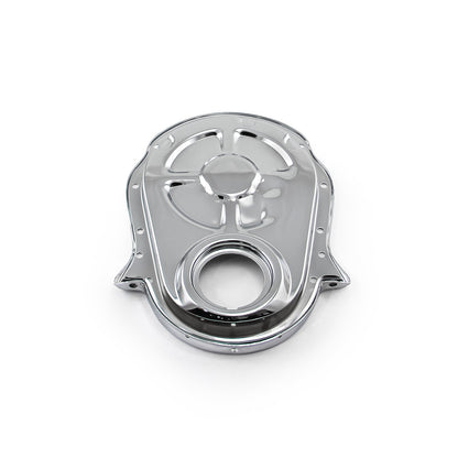 Chevy BBC 454 Steel Plated Timing Chain Cover Chrome