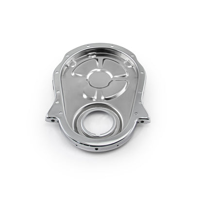 Chevy BBC 454 Steel Plated Timing Chain Cover Chrome