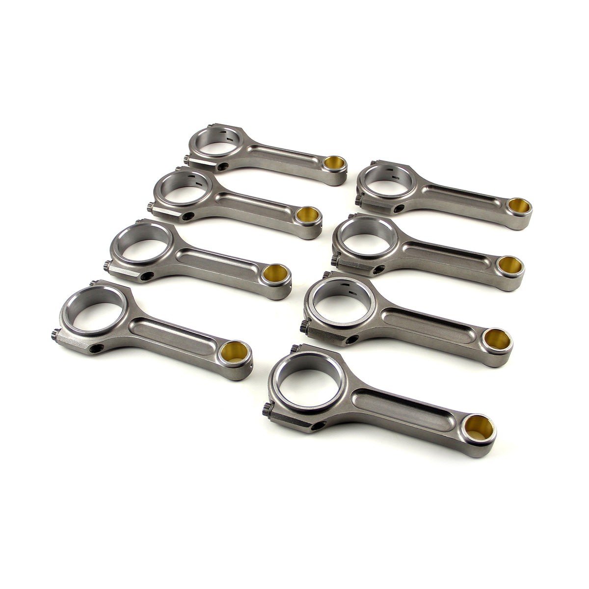 I Beam Race 6.535" 2.200" .990" Bronze Bush 4340 Connecting Rods - Chevy BBC 454