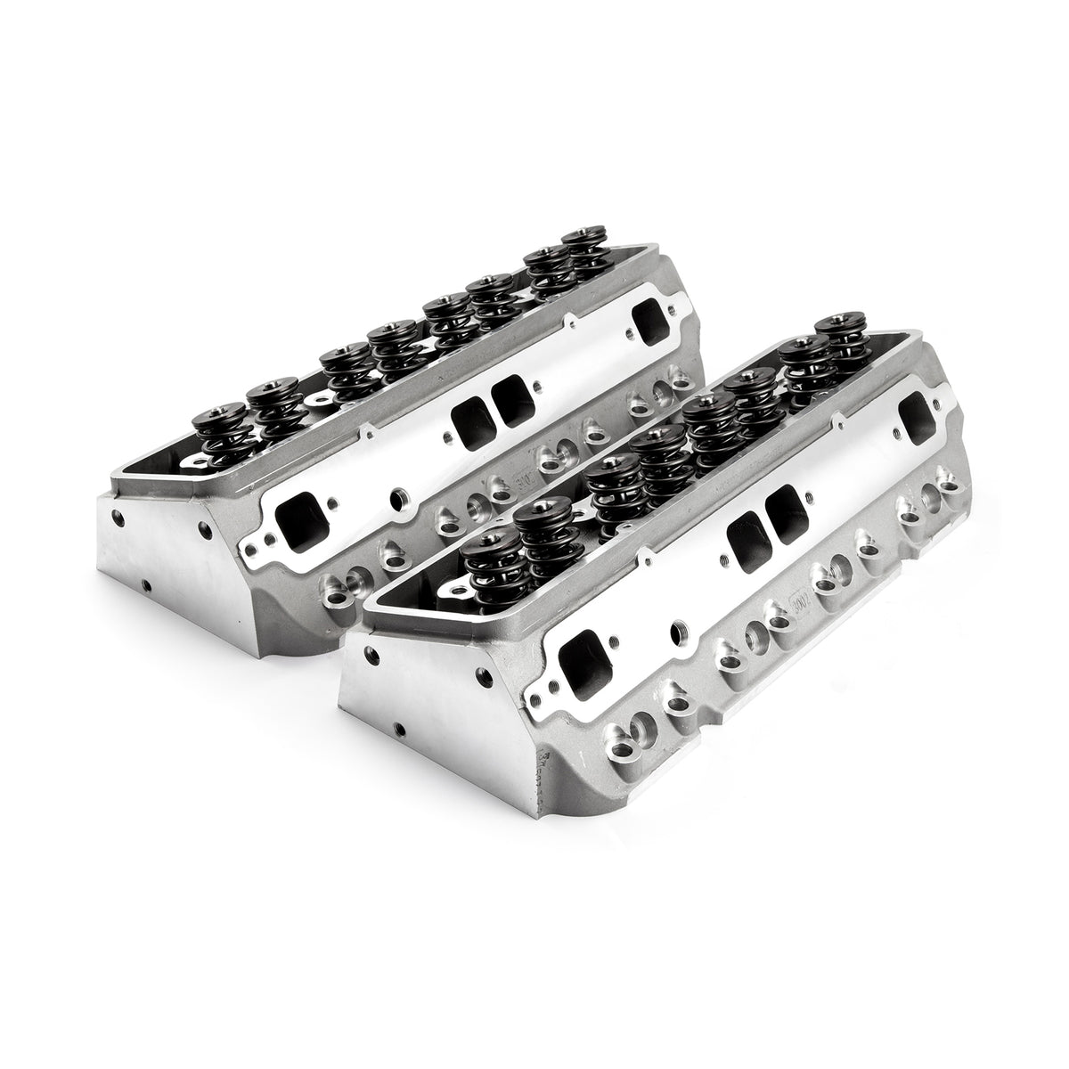 Chevy SBC 350 205cc 64cc Straight Solid Flat Assembled Cylinder Heads