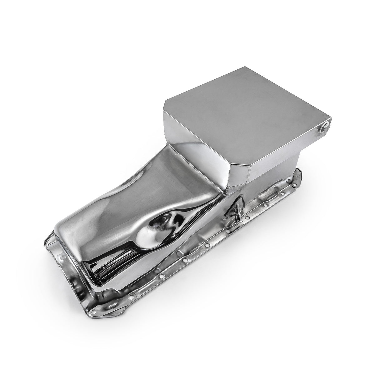 Chevy BBC 454 Gen 4 6Qt Drag Rear Sump 2Pc Rms Oil Pan Chrome