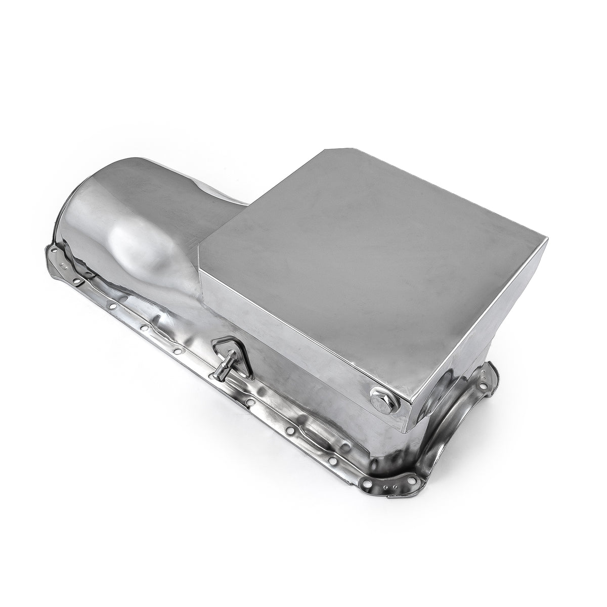 Chevy BBC 454 Gen 4 6Qt Drag Rear Sump 2Pc Rms Oil Pan Chrome