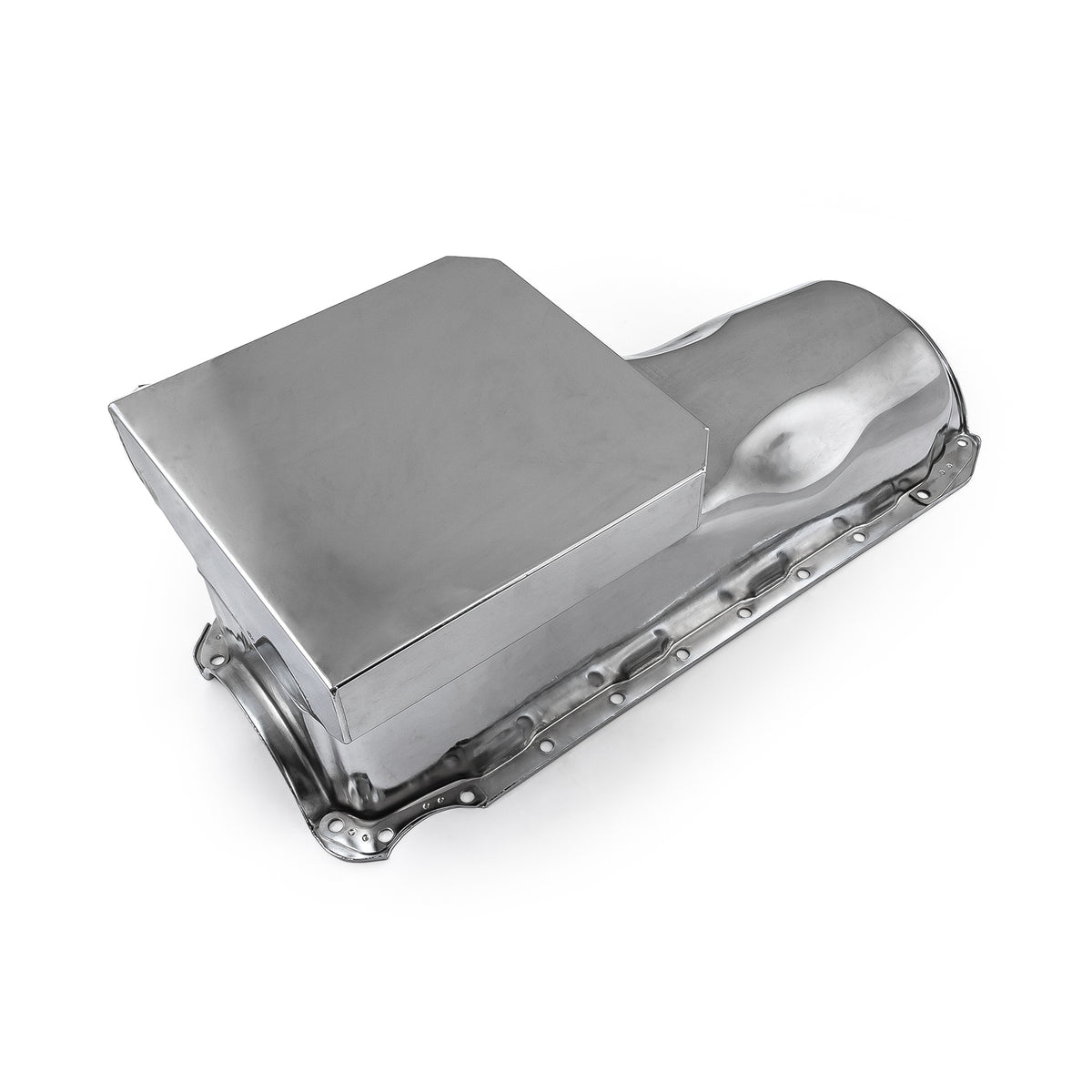 Chevy BBC 454 Gen 4 6Qt Drag Rear Sump 2Pc Rms Oil Pan Chrome