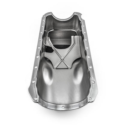Chevy BBC 454 Gen 4 6Qt Drag Rear Sump 2Pc Rms Oil Pan Chrome
