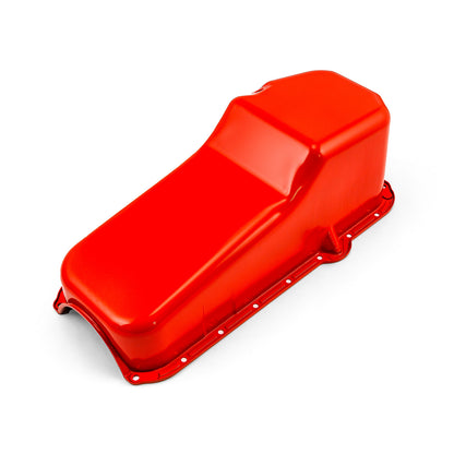 Chevy SBC 350 2Pcs Rms 1980-85 P/Side Replacement Oil Pan [Orange]