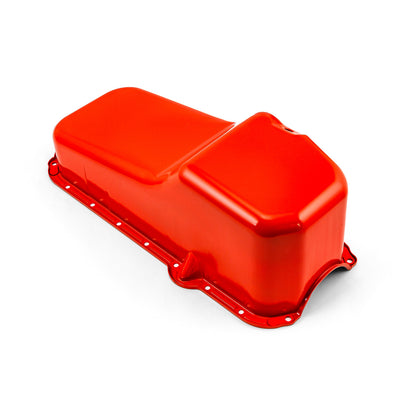 Chevy SBC 350 2Pcs Rms 1980-85 P/Side Replacement Oil Pan [Orange]