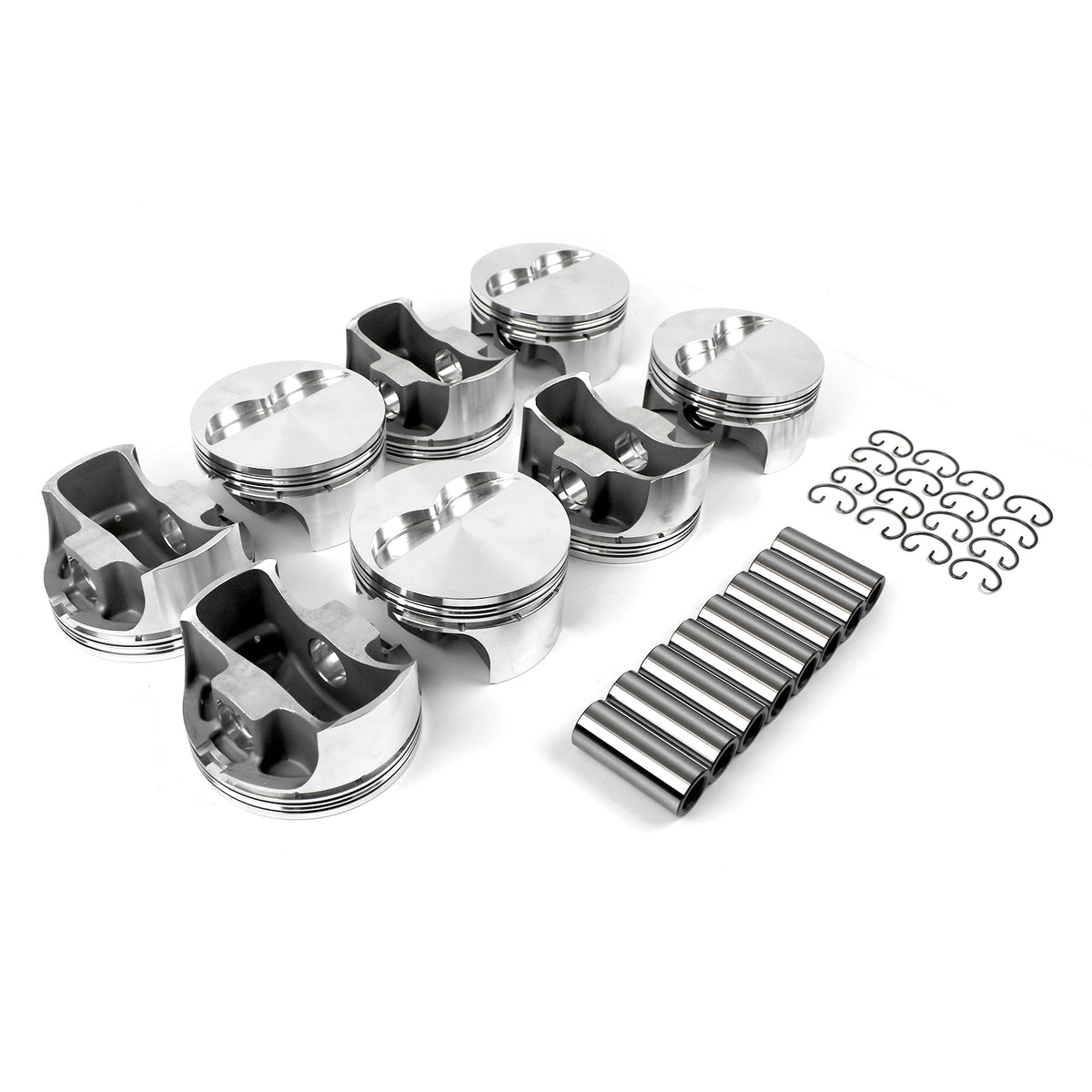 Chevy SBC 383 ci 6.0" 4.060" 1.100" 0.927" Flat Top Forged Pistons 2.5mm
