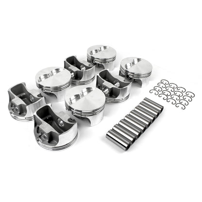 Chevy SBC 383 ci 6.0" 4.020" 1.100" 0.927" Flat Top Forged Pistons 2.5mm