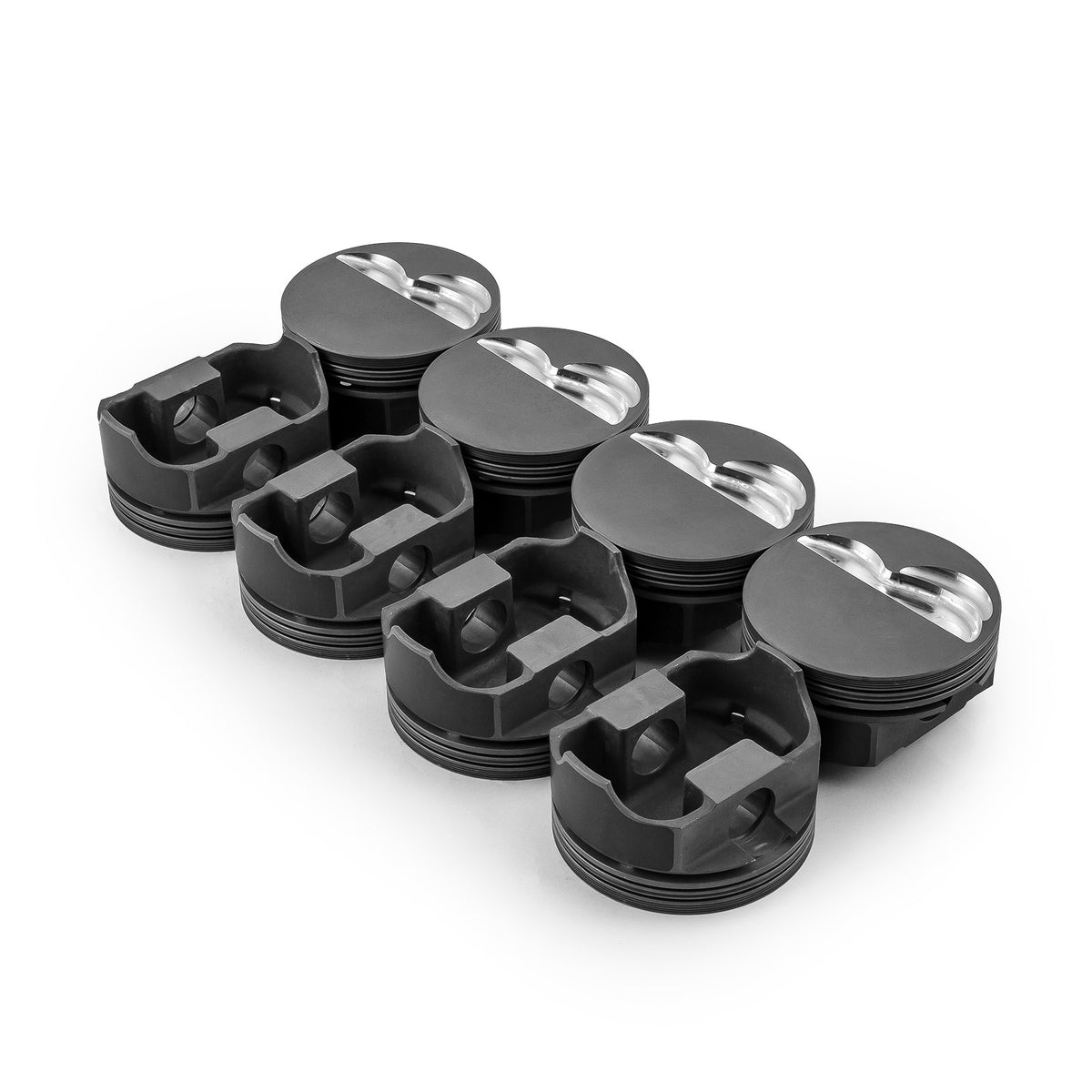 Chevy SBC 383 ci 6.0" 4.020" 1.100" 0.927" Flat Top Hyper Pistons [Coated]