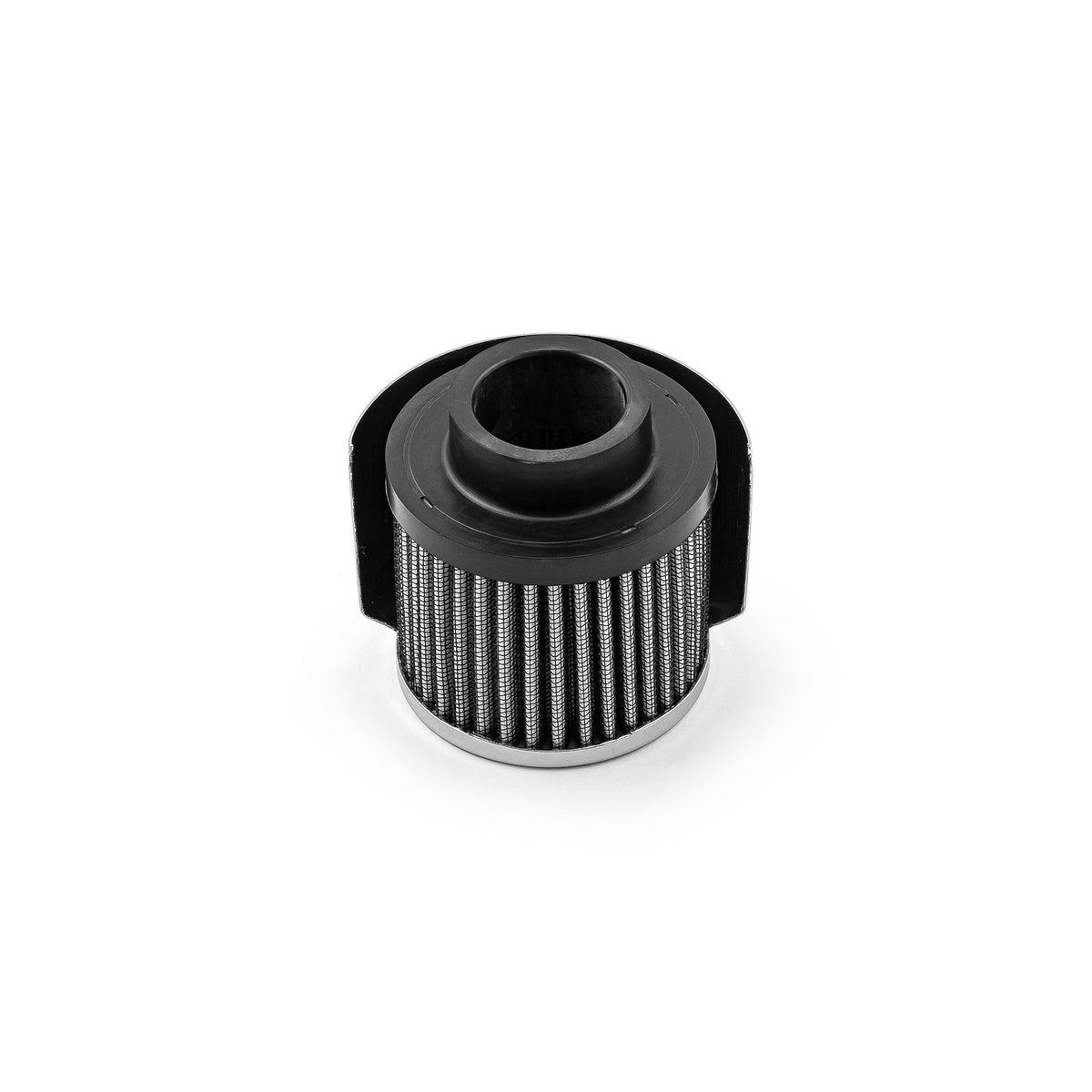 Chrome Valve Cover Filter Breather - w/Hood (1 3/8" Clamp On)