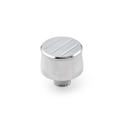 Polished Aluminum Ball Milled Valve Cover Breather (1" Neck Push In)
