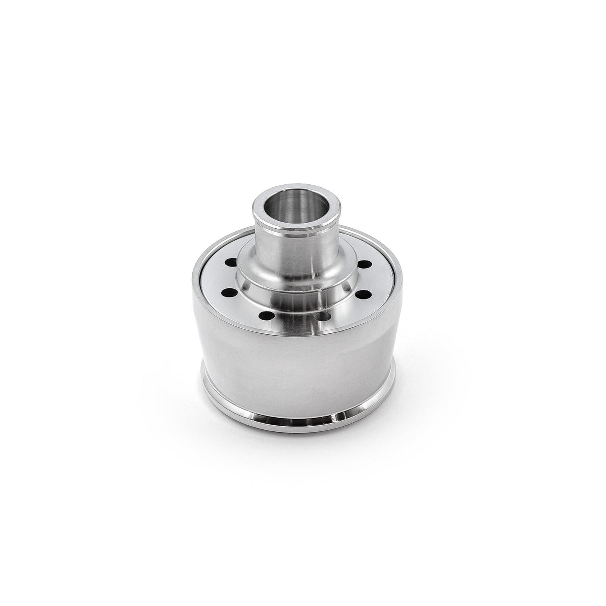 Polished Aluminum Ball Milled Valve Cover Breather (1" Neck Push In)