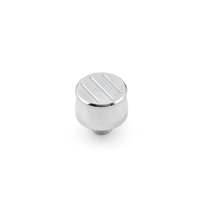 Polished Aluminum Ball Milled Valve Cover Breather (1" Neck Push In)