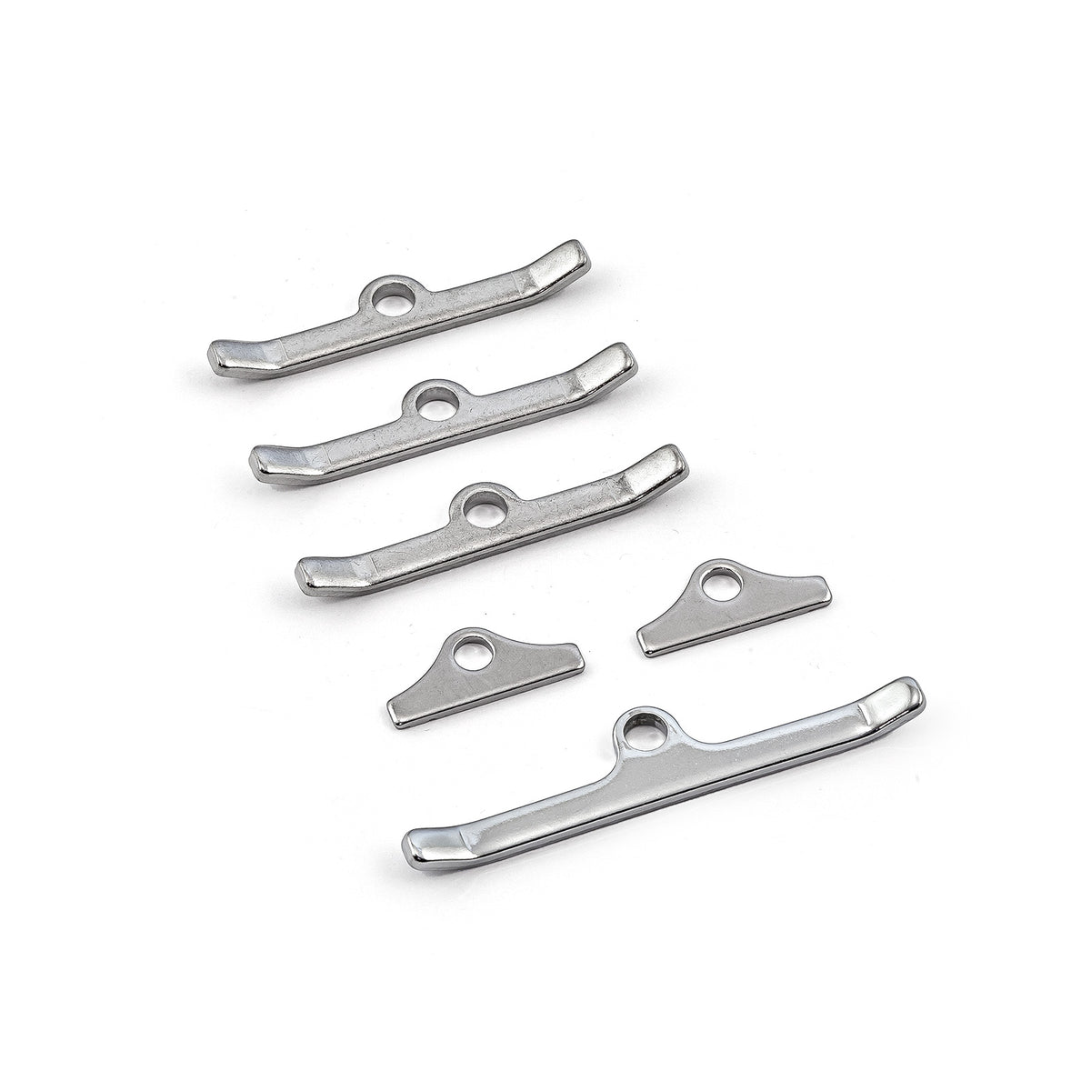 Ford SB 289 302 351 Windsor 4 1/2" Chrome Valve Cover Hold Down Spreader Bars