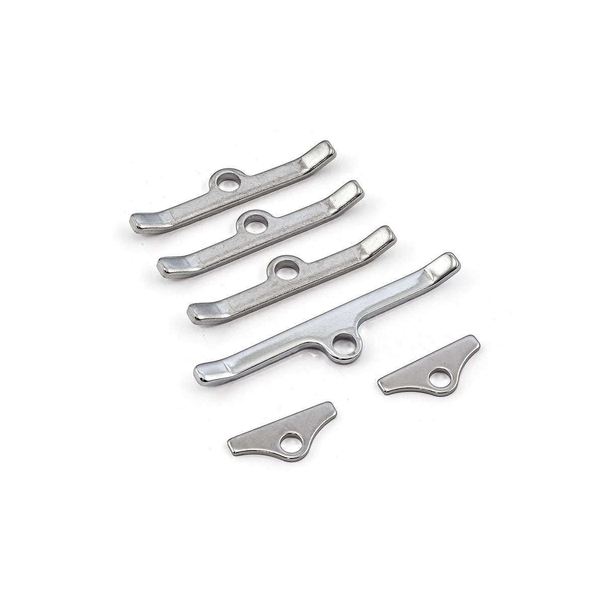 Ford SB 289 302 351 Windsor 4 1/2" Chrome Valve Cover Hold Down Spreader Bars