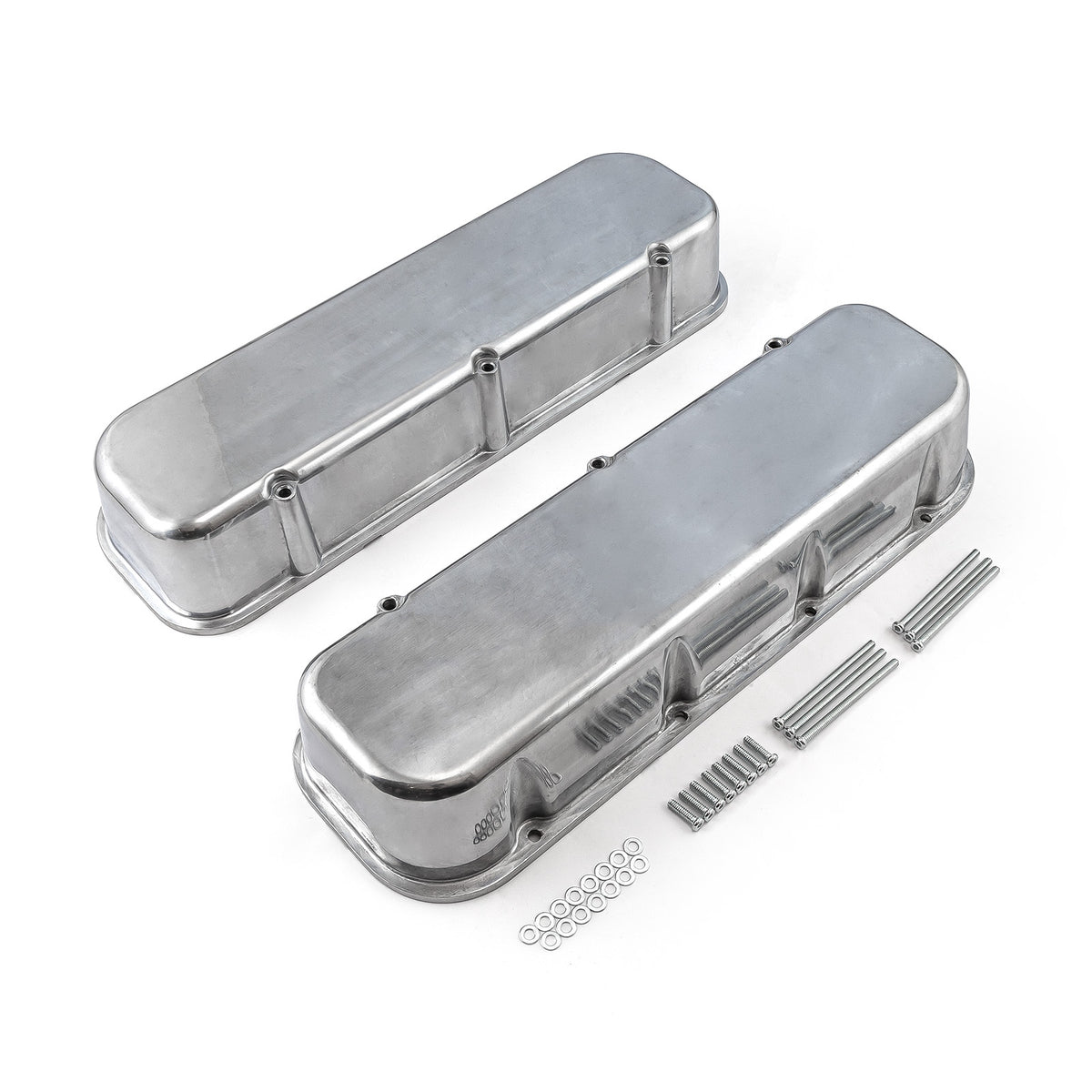 Chevy BBC 454 Aluminum Plain Valve Cover - Tall w/o Hole