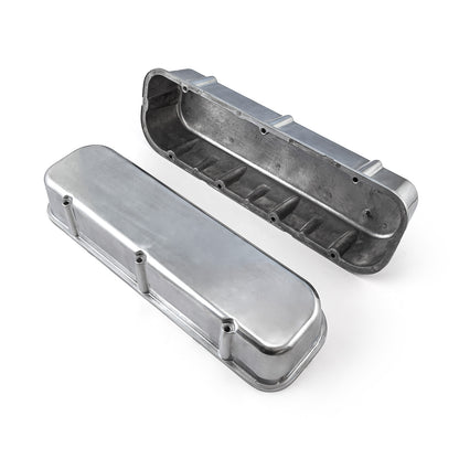Chevy BBC 454 Aluminum Plain Valve Cover - Tall w/o Hole