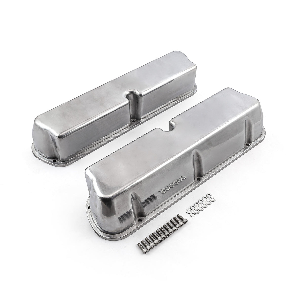 Ford SB 289 302 Windsor Aluminum Plain Valve Cover - Tall w/o Hole