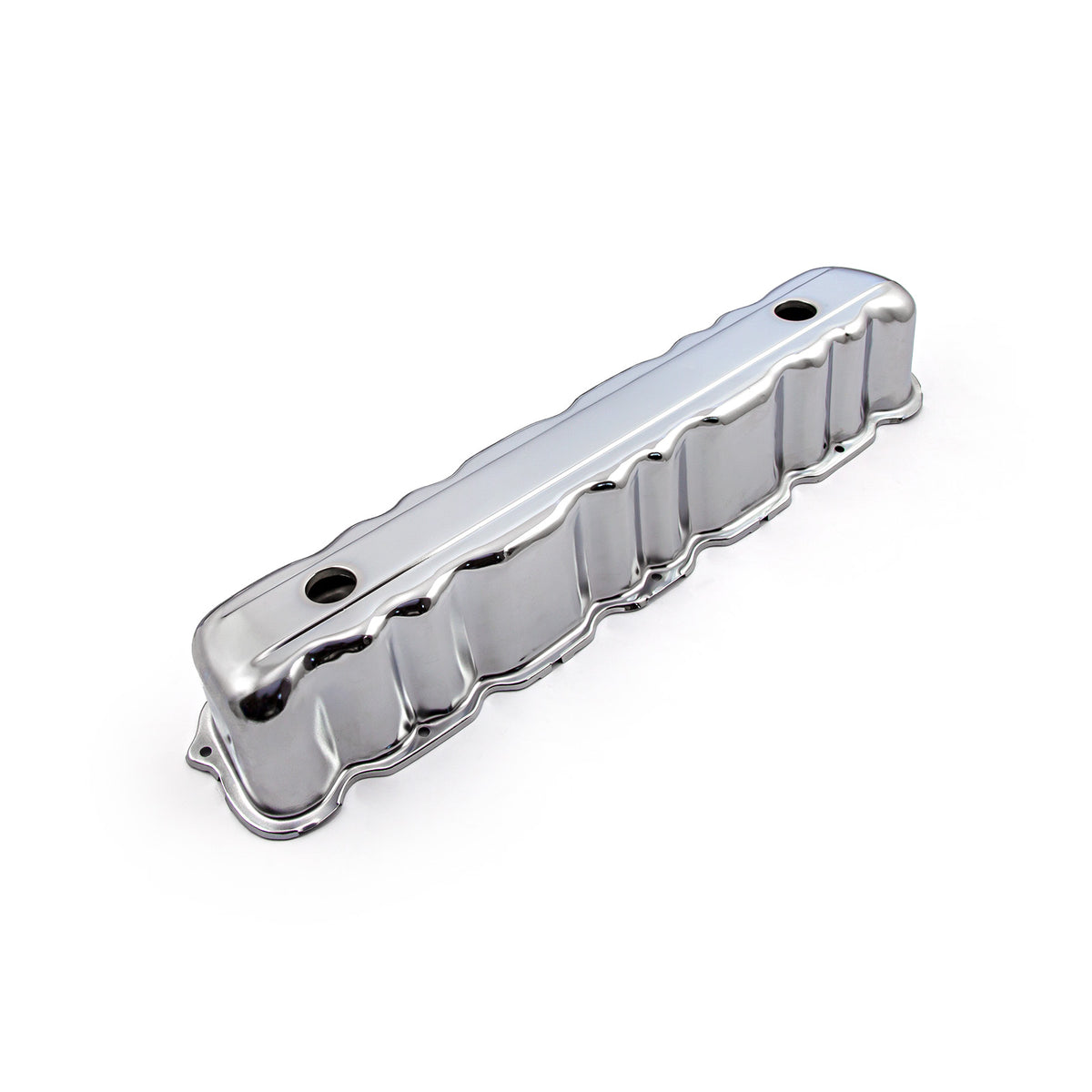 Ford 144 170 200 250 L6 1960-80 Chrome Steel Valve Cover w/2x Baffled Holes