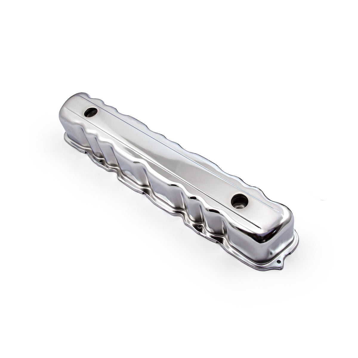 Ford 144 170 200 250 L6 1960-80 Chrome Steel Valve Cover w/2x Baffled Holes