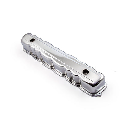 Ford 144 170 200 250 L6 1960-80 Chrome Steel Valve Cover w/2x Baffled Holes